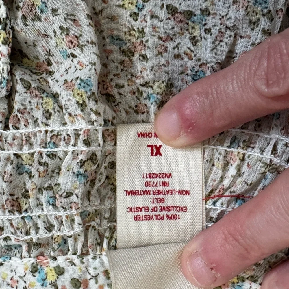 NWT Target Cream Floral Tunic Top size XL - Picture 4 of 8